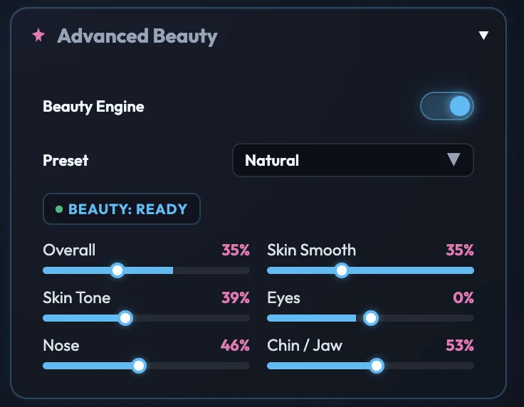 OmeCam Advanced Beauty Engine